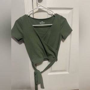 Crop Top V-neck Shirt